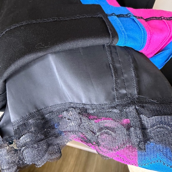 Trina Turk Colorblock Sheath Dress Pink Blue Black Sleeveless Stretch Small - Picture 10 of 13